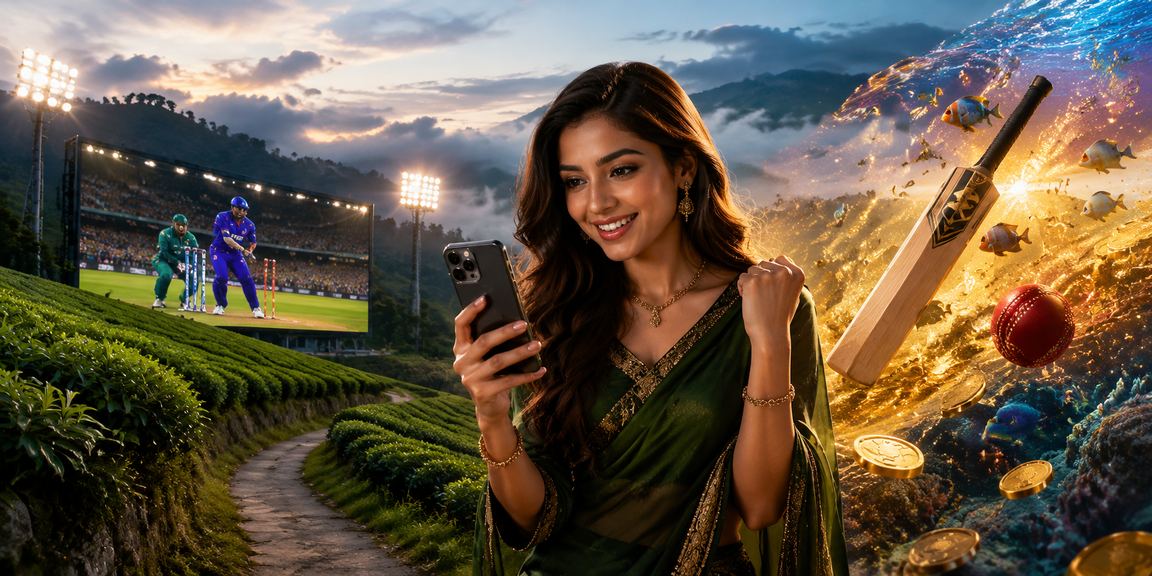 বান্দরবানের চা বাগানে ক্রিকেট বেটিং উপভোগ করছেন একজন বাংলাদেশি